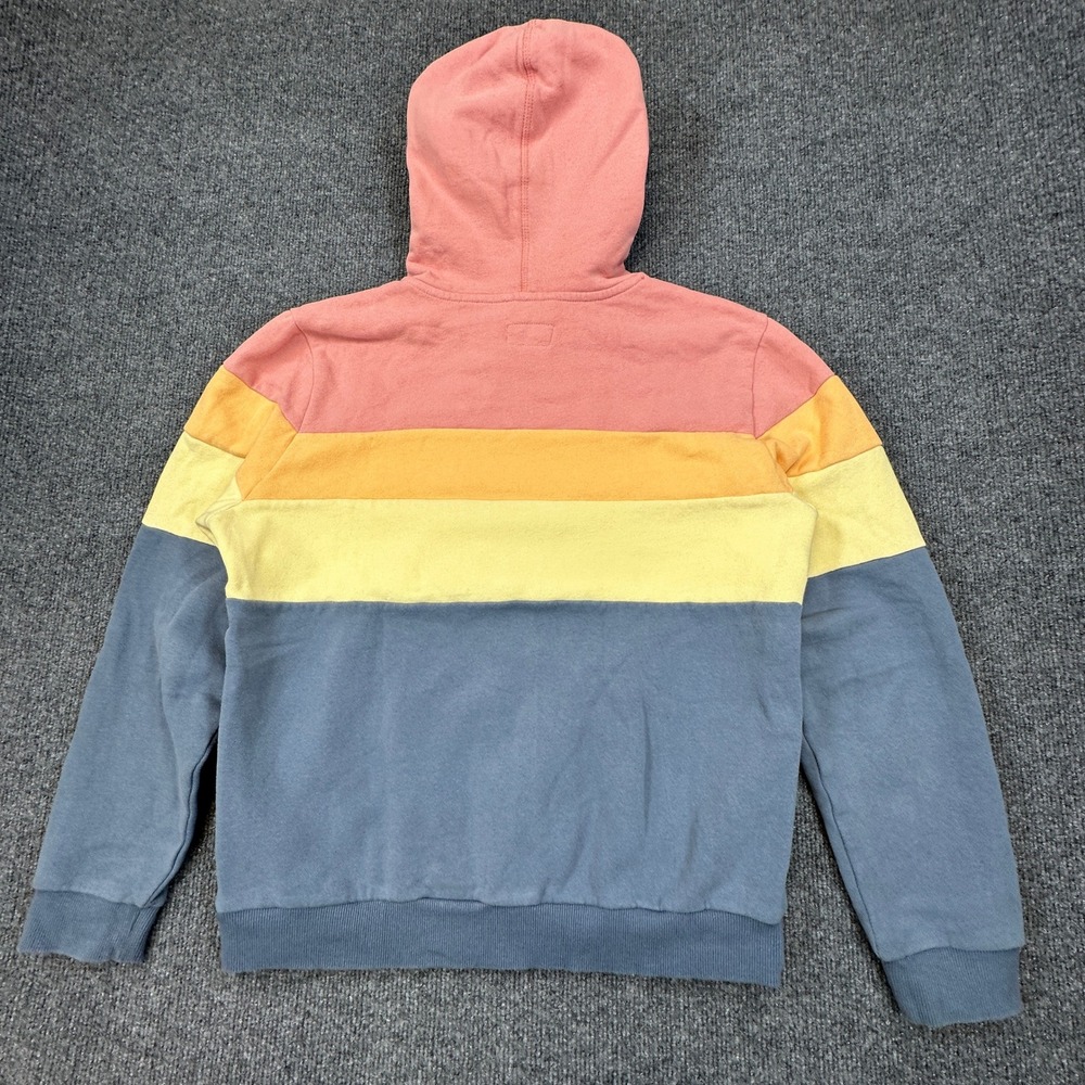 Marine Layer Archive Hoodie Mens Small Multi Colorblock Stripe Pullover Retro - Picture 2 of 9
